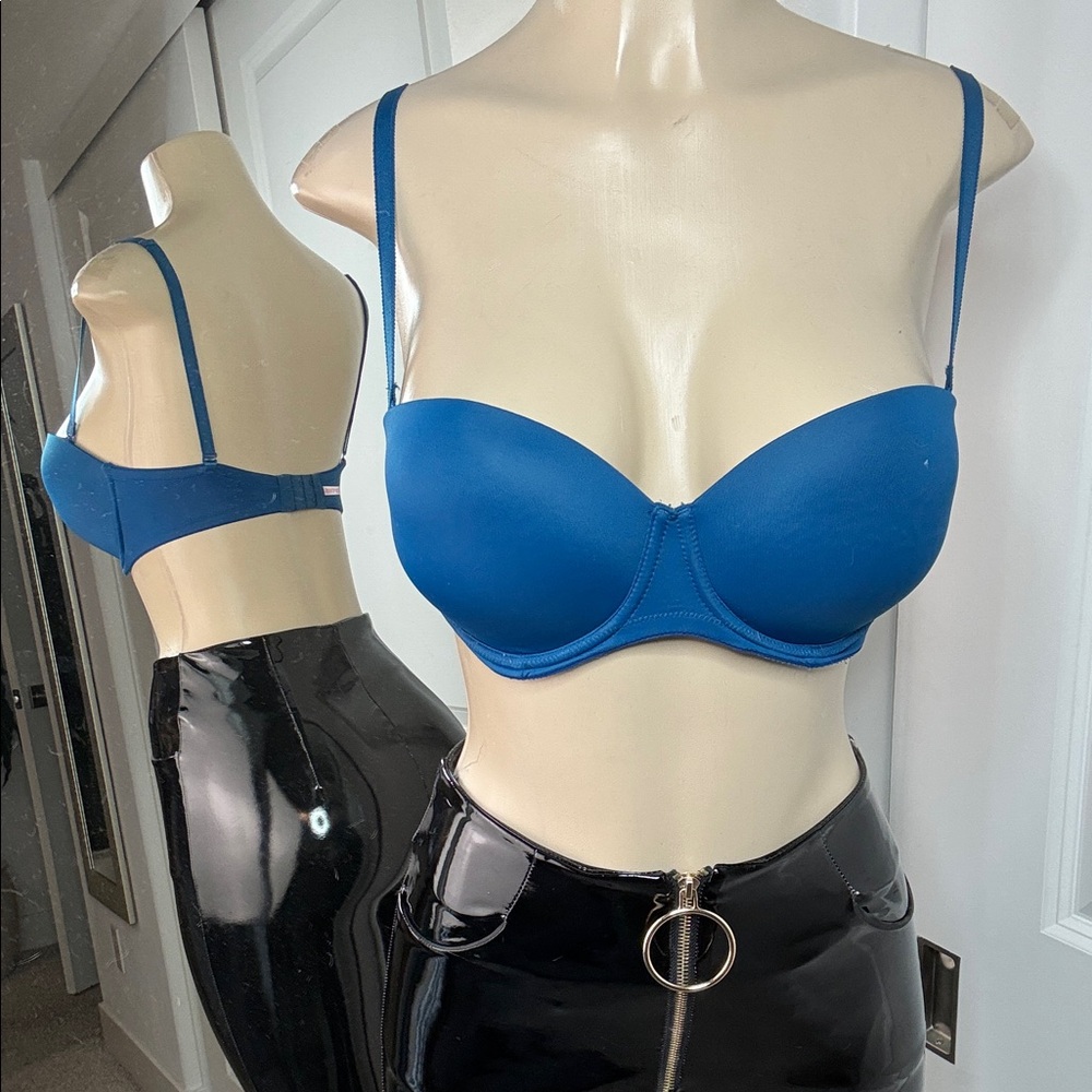 Blue Women's Underwire Victoria secret Pink push up Bra 32DD